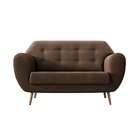 Sofá 2 Lugares Beegees Velosuede Marrom