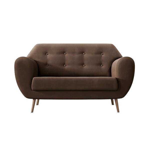Sofá 2 Lugares Beegees Velosuede Marrom