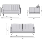 Sofá 2 Lugares Bege Em Veludo 1,60m Cherry