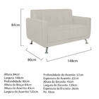 Sofá 2 Lugares Beny Linho - Amarena Móveis - Bege