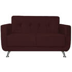 Sofá 2 Lugares Beny Sintético - Amarena Móveis - Bordô