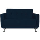 Sofá 2 Lugares Beny Suede - Doce Sonho Móveis - Azul Marinho