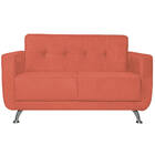 Sofá 2 Lugares Beny Suede - Doce Sonho Móveis - Coral