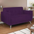 Sofá 2 Lugares Beny Suede - Doce Sonho Móveis - Roxo