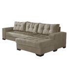 Sofá 2 Lugares Bia C/chaise Suede Chocolate G30 - Império Est