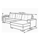 Sofá 2 Lugares Bia C/chaise Suede Cinza G30 - Império Estofad