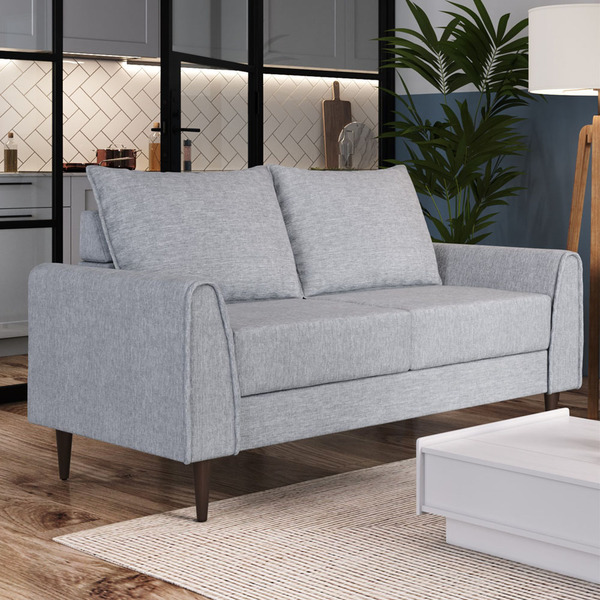 Sofá 2 Lugares Bienna Cinza Sofá Go