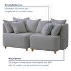 Sofá 2 Lugares Bipartido 2,20m Boucle Cinza   Cinza