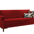 Sofá 2 Lugares Bordô Em Veludo 1,53m Lírio