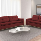Sofá 2 Lugares Bordô Em Veludo 1,56m Meier