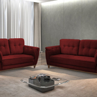 Sofá 2 Lugares Bordô Em Veludo 1,57m Boeri