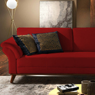 Sofá 2 Lugares Bordô Em Veludo 1,74m Lilac