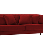 Sofá 2 Lugares Bordô Em Veludo 1,76m Magnólia