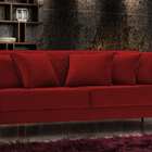 Sofá 2 Lugares Bordô Em Veludo 1,76m Magnólia