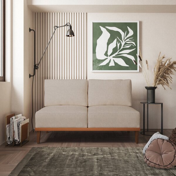 Sofá 2 Lugares Boreal Com Mola Ensacada Cabecasa Madeiraorigi