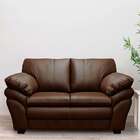 Sofá 2 Lugares Bradley Couro Cappuccino 158 Cm