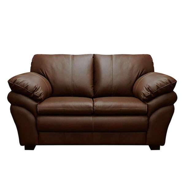 Sofá 2 Lugares Bradley Couro Cappuccino 158 Cm