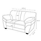 Sofá 2 Lugares Bradley Couro Cappuccino 158 Cm