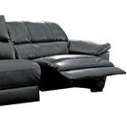 Sofá 2 Lugares Cayman Elétrico 220cm Couro Preto - Mempra