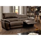 Sofá 2 Lugares Cayman Elétrico 236cm Couro Marrom - Mempra