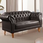 Sofá 2 Lugares Chesterfield Clássico Duque Preto