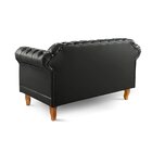 Sofá 2 Lugares Chesterfield Clássico Duque Yescasa Preto