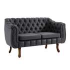 Sofá 2 Lugares Chesterfield Courissimo Chumbo