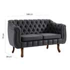 Sofá 2 Lugares Chesterfield Courissimo Chumbo