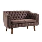 Sofá 2 Lugares Chesterfield Courissimo Marrom