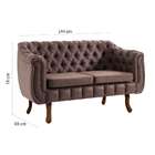 Sofá 2 Lugares Chesterfield Courissimo Marrom
