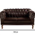 Sofá 2 Lugares Chesterfield Dom Pedro Bella Decor Café