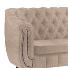 Sofá 2 Lugares Chesterfield Linho Bege