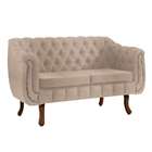 Sofá 2 Lugares Chesterfield Linho Bege