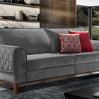 Sofá 2 Lugares Chumbo Em Veludo 2,04m Apus