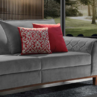 Sofá 2 Lugares Chumbo Em Veludo 2,04m Apus