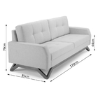 Sofá 2 Lugares Cinza 1,70m Deméter