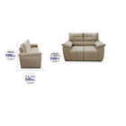 Sofá 2 Lugares Clássico Cama Inbox 1,50m Tecido Suede Bege