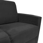 Sofá 2 Lugares Com Almofadas Gabrielly Suede Preto