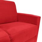 Sofá 2 Lugares Com Almofadas Gabrielly Suede Vermelho
