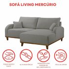 Sofá 2 Lugares Com Chaise Lado Direito 185cm Em Linho Mercúri