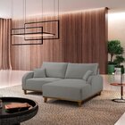 Sofá 2 Lugares Com Chaise Lado Direito 185cm Em Linho Mercúri