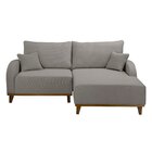 Sofá 2 Lugares Com Chaise Lado Direito 185cm Em Linho Mercúri