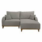 Sofá 2 Lugares Com Chaise Lado Direito 185cm Em Linho Mercúri