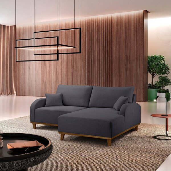 Sofá 2 Lugares Com Chaise Lado Direito 185cm Em Veludo Mercúr