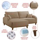 Sofá 2 Lugares Com Chaise Lado Esquerdo 185cm Em Linho Mercúr