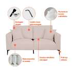 Sofá 2 Lugares Com Molas Ensacadas 170 Cm E Puff Unne Bouclé