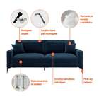 Sofá 2 Lugares Com Molas Ensacadas 170 Cm E Puff Unne Linho A