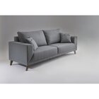 Sofá 2 Lugares Com Pés Em Imbuia Manchester  Cinza/marrom