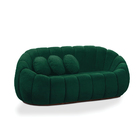 Sofá 2 Lugares Com Poltrona Giratória Orgânica Cloud Bouclê E