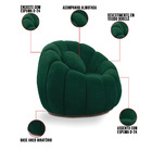 Sofá 2 Lugares Com Poltrona Giratória Orgânica Cloud Bouclê E